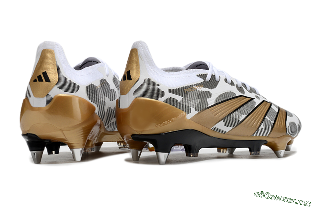 Men's Adidas Predator Elite 25 SG Football Boots - White/Black/Gold 6