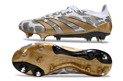 Men's Adidas Predator Elite 25 SG Football Boots - White/Black/Gold