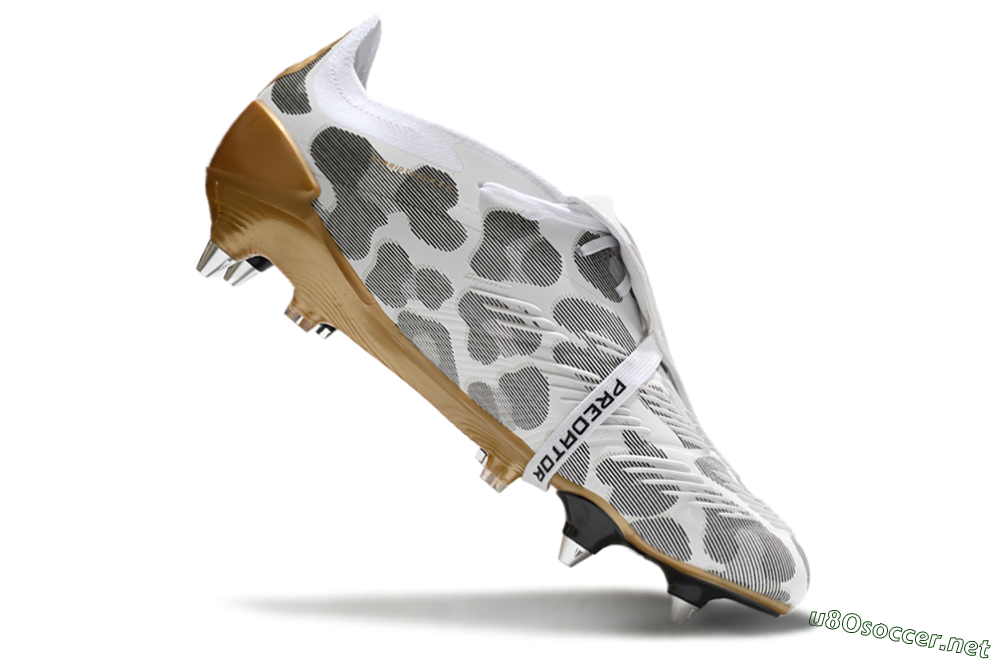Men's Adidas Predator Elite Foldover Tongue SG Football Boots - White/Black/Gold 4