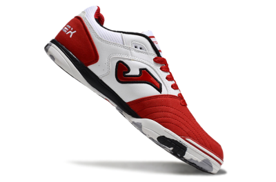Men's Joma Top Flex IC Football Shoes - White/Red/Black