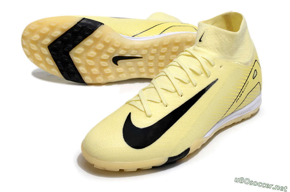 Men's Nike Air Zoom Mercurial Superfly 10 Elite TF Football Shoes - Yellow/Black/White 3