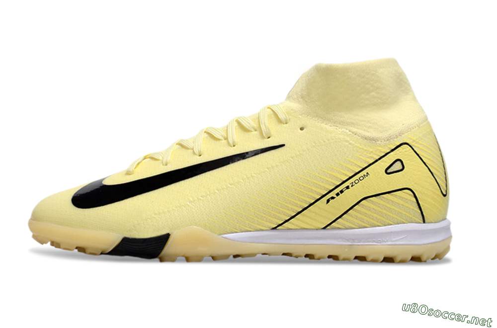 Men's Nike Air Zoom Mercurial Superfly 10 Elite TF Football Shoes - Yellow/Black/White 0
