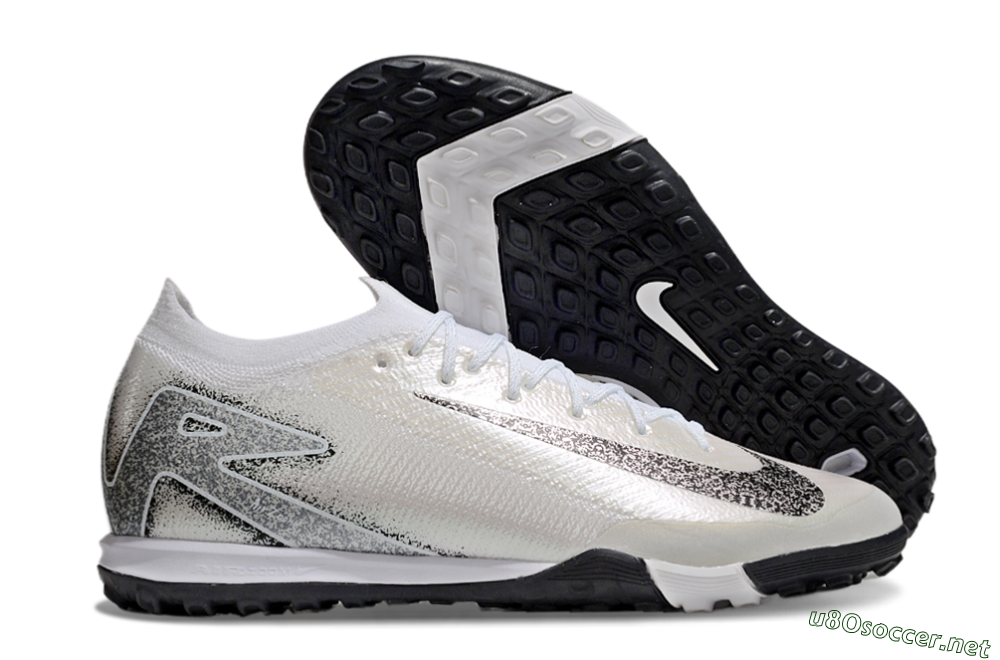 Unisex Nike Air Zoom Mercurial Vapor 16 Elite TF Football Shoes - Beige/Black/White 2