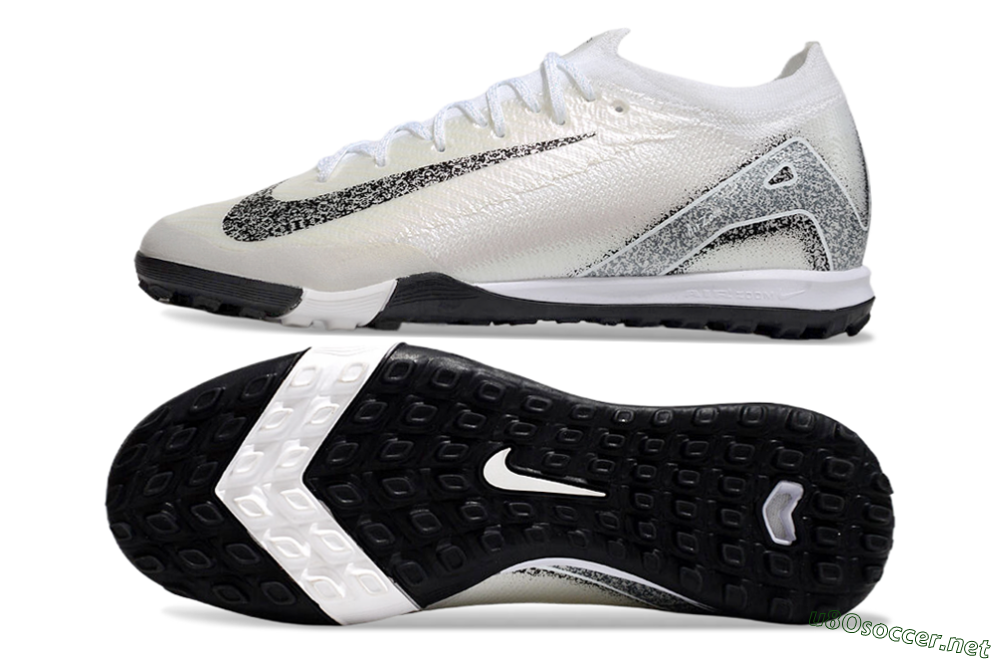 Unisex Nike Air Zoom Mercurial Vapor 16 Elite TF Football Shoes - Beige/Black/White 1