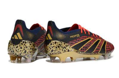 Men's Adidas Predator Elite FG Football Boots - Black/Red/Gold