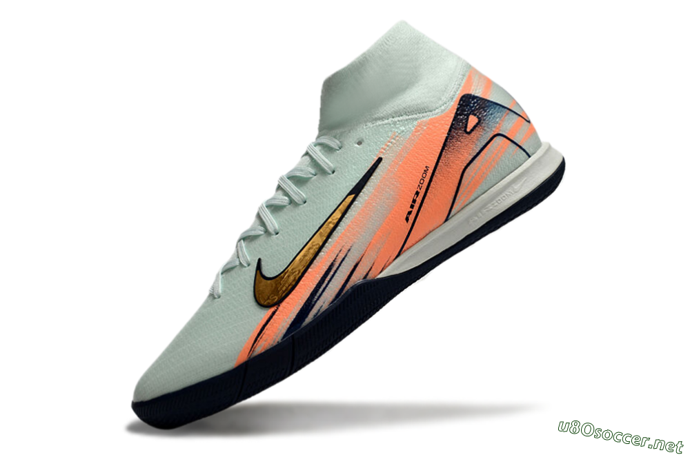 Men's Nike Air Zoom Mercurial Superfly 10 Elite IC Football Shoes - Jade/Gold/Red 5
