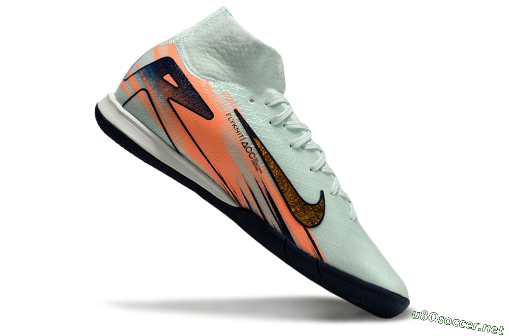 Men's Nike Air Zoom Mercurial Superfly 10 Elite IC Football Shoes - Jade/Gold/Red 4
