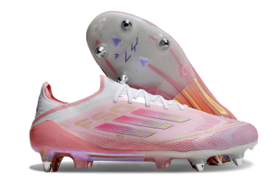 Men's Adidas F50 304 Elite SG Football Boots - Pink/White/Gold