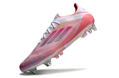 Men's Adidas F50 304 Elite SG Football Boots - Pink/White/Gold