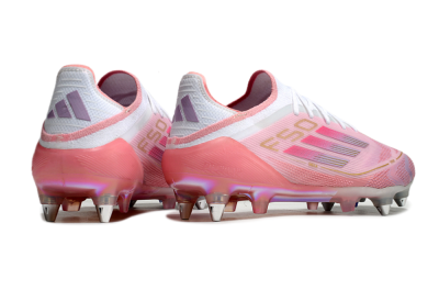 Men's Adidas F50 304 Elite SG Football Boots - Pink/White/Gold