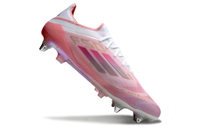 Men's Adidas F50 304 Elite SG Football Boots - Pink/White/Gold