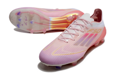 Men's Adidas F50 Elite FG Football Boots - Pink/White/Gold