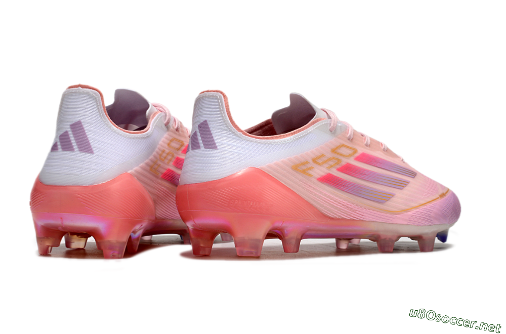 Men's Adidas F50 Elite FG Football Boots - Pink/White/Gold 6