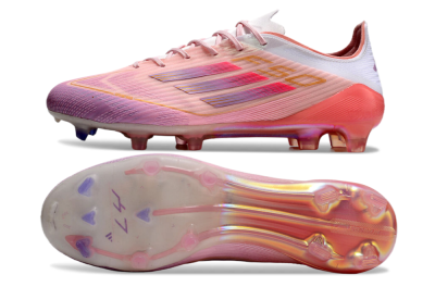 Men's Adidas F50 Elite FG Football Boots - Pink/White/Gold