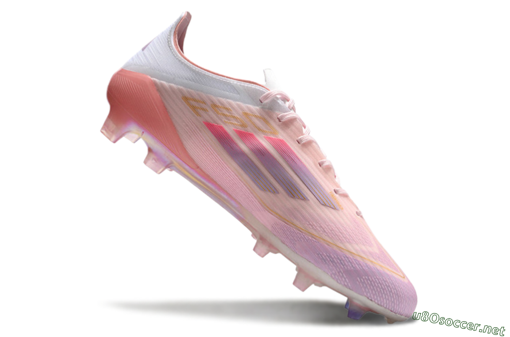 Men's Adidas F50 Elite FG Football Boots - Pink/White/Gold 4