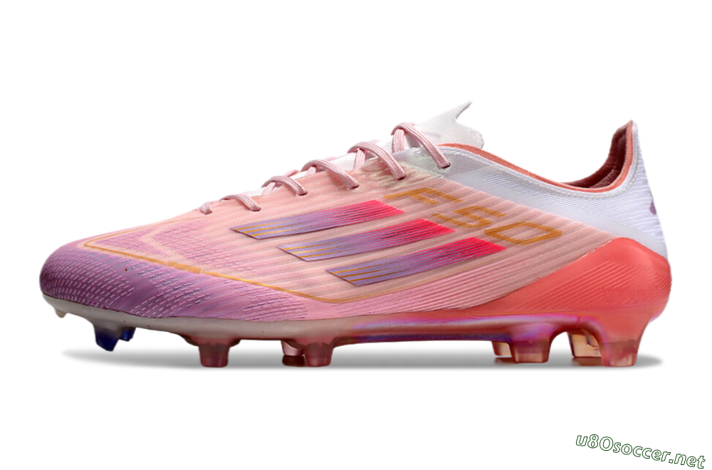 Men's Adidas F50 Elite FG Football Boots - Pink/White/Gold 0