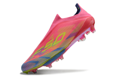 Men's didas F50+ Elite Lightstrike Pro Laceless FG Football Boots - Red/Yellow/Blue