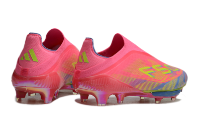 Men's didas F50+ Elite Lightstrike Pro Laceless FG Football Boots - Red/Yellow/Blue