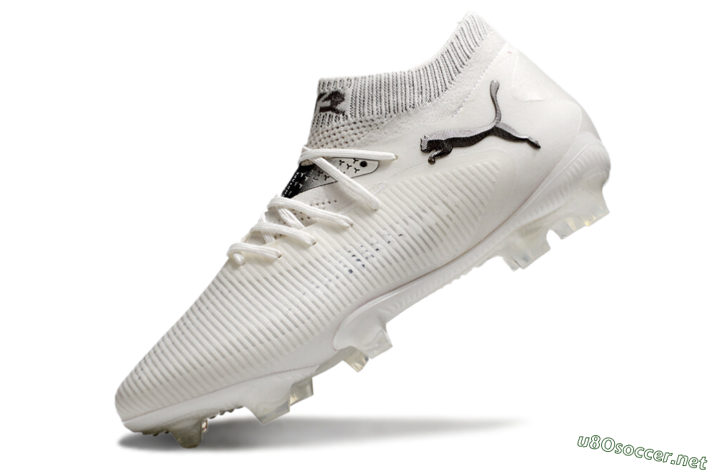 Men's Puma Future 8 Ultimate FG Football Boots - White/Silver/Black 5
