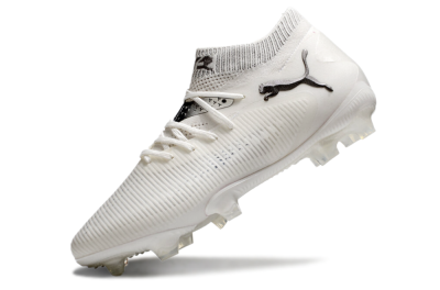 Men's Puma Future 8 Ultimate FG Football Boots - White/Silver/Black
