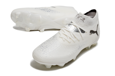 Men's Puma Future 8 Ultimate FG Football Boots - White/Silver/Black