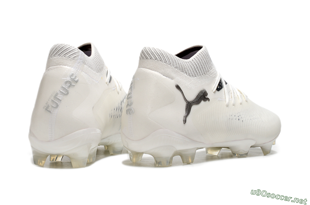 Men's Puma Future 8 Ultimate FG Football Boots - White/Silver/Black 6