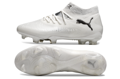 Men's Puma Future 8 Ultimate FG Football Boots - White/Silver/Black