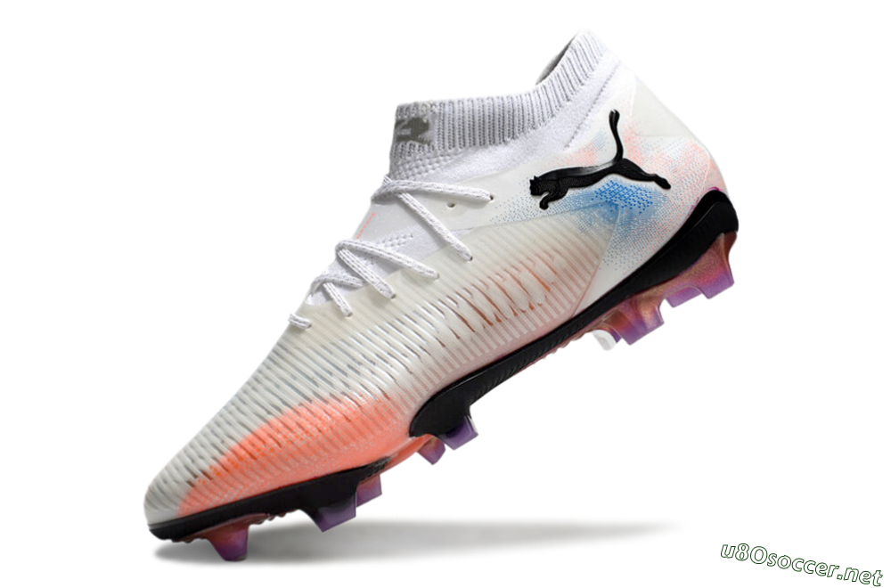Men's Puma Future 8 Ultimate FG Football Boots - White/Pink/Blue 5