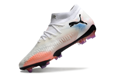 Men's Puma Future 8 Ultimate FG Football Boots - White/Pink/Blue