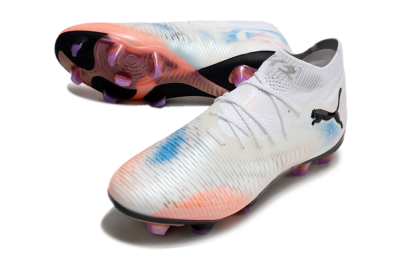 Men's Puma Future 8 Ultimate FG Football Boots - White/Pink/Blue