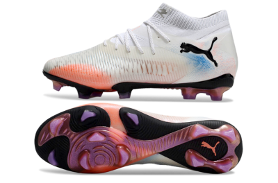 Men's Puma Future 8 Ultimate FG Football Boots - White/Pink/Blue