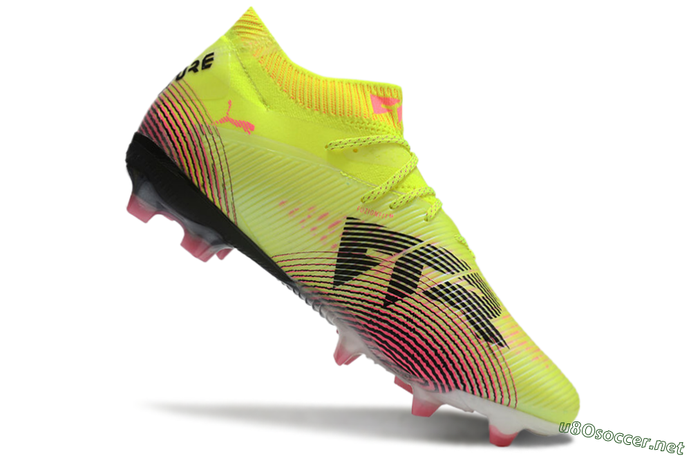 Men's Puma Future 8 Ultimate FG Football Boots - Yellow/Black/Pink 4