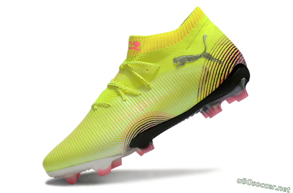 Men's Puma Future 8 Ultimate FG Football Boots - Yellow/Black/Pink 5