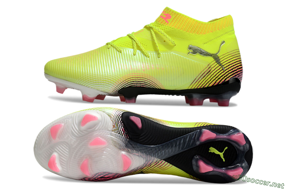 Men's Puma Future 8 Ultimate FG Football Boots - Yellow/Black/Pink 1