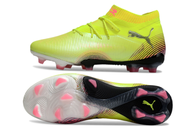 Men's Puma Future 8 Ultimate FG Football Boots - Yellow/Black/Pink