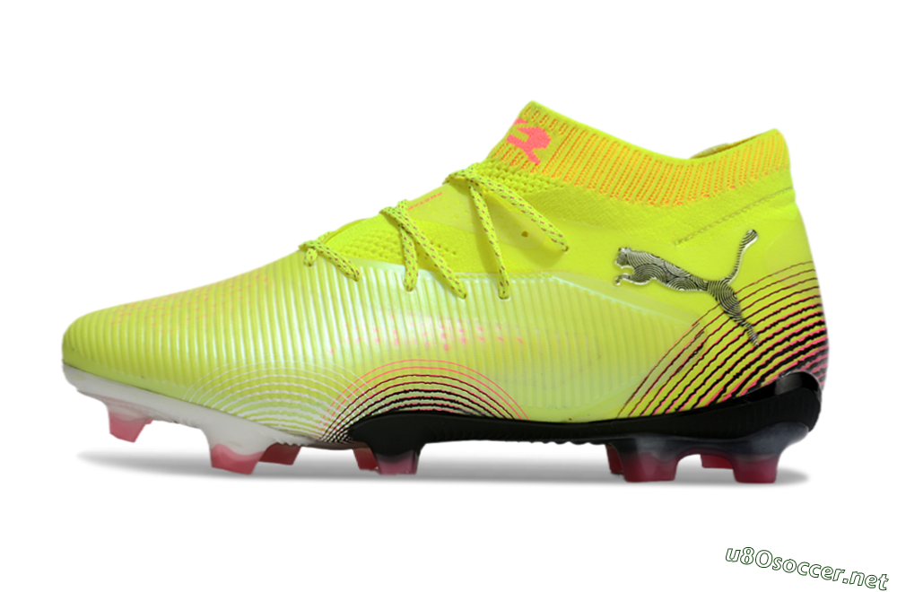 Men's Puma Future 8 Ultimate FG Football Boots - Yellow/Black/Pink 0