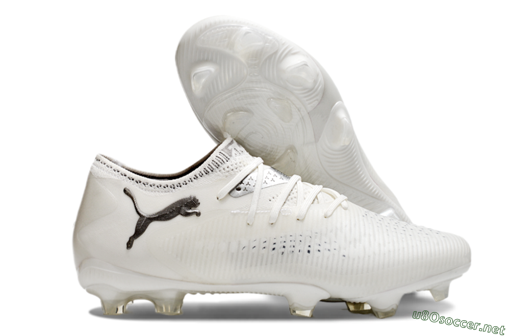 Men's Puma Future 8 Ultimate FG Football Boots - White/Silver/Black 2