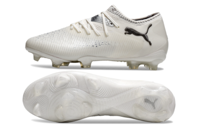 Men's Puma Future 8 Ultimate FG Football Boots - White/Silver/Black