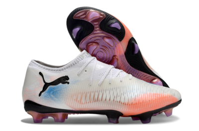Men's Puma Future 8 Ultimate FG Football Boots - White/Pink/Blue