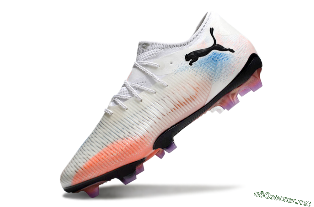 Men's Puma Future 8 Ultimate FG Football Boots - White/Pink/Blue 5