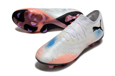 Men's Puma Future 8 Ultimate FG Football Boots - White/Pink/Blue