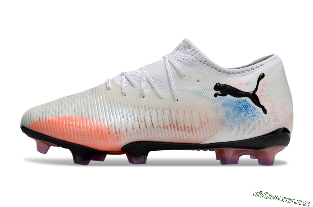 Men's Puma Future 8 Ultimate FG Football Boots - White/Pink/Blue 0