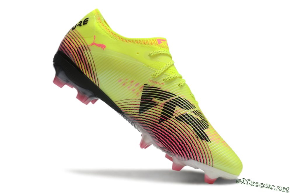 Men's Puma Future 8 Ultimate FG Football Boots - Yellow/Black/Pink 4