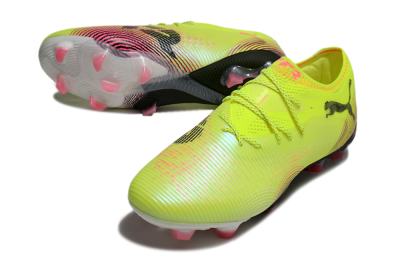 Men's Puma Future 8 Ultimate FG Football Boots - Yellow/Black/Pink