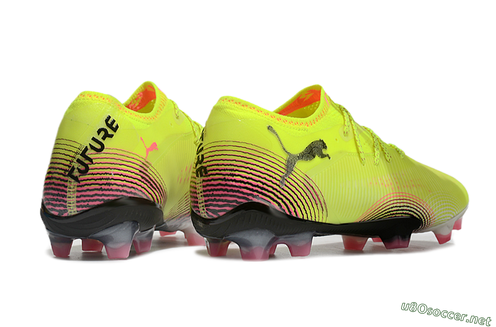 Men's Puma Future 8 Ultimate FG Football Boots - Yellow/Black/Pink 6