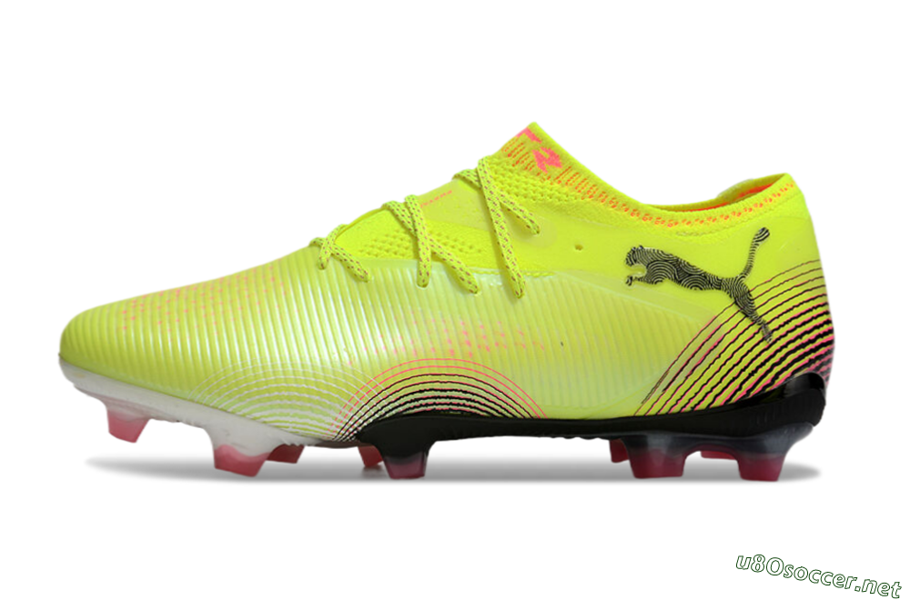 Men's Puma Future 8 Ultimate FG Football Boots - Yellow/Black/Pink 0