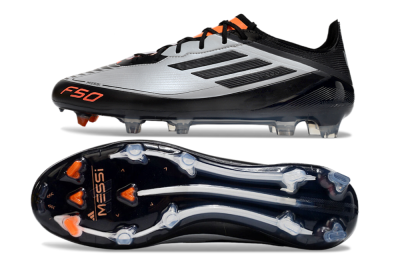 Men's Adidas F50 Elite Messi FG Football Boots - Silver/Black/Orange