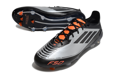 Men's Adidas F50 Elite Messi FG Football Boots - Silver/Black/Orange