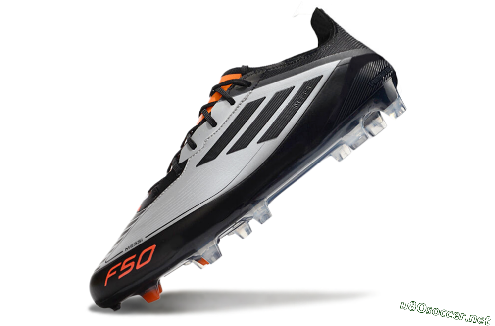 Men's Adidas F50 Elite Messi FG Football Boots - Silver/Black/Orange 5