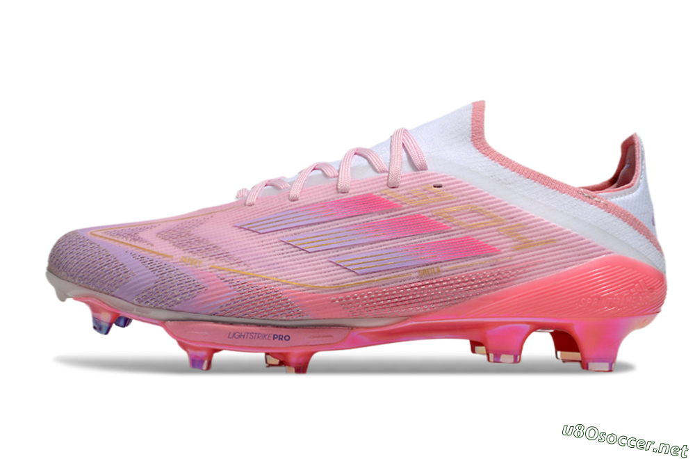 Men's Adidas F50+ Lightstrike 304+ Elite FG Football Boots - Pink/Gold/White 0